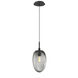 Meteo Incandescent 1 Light 9 inch Matte Black Pendant Ceiling Light in Smoke