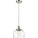 Ballston Bell 1 Light 8 inch Brushed Satin Nickel Mini Pendant Ceiling Light