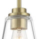 Westin 1 Light 5 inch Brushed Gold Pendant Ceiling Light