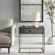 Armistead 25 X 25 inch Dark Walnut and Brushed Brass Side Table
