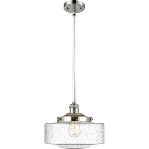 Franklin Restoration Bridgeton LED 12 inch Polished Nickel Mini Pendant Ceiling Light in Seedy
