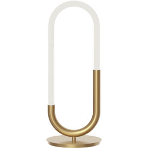 Huron 25 inch Black/Chrome/Natural Brass Table Lamp Portable Light