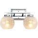 Yep Elliott Vanity Wall Light in Chrome, Clear Glass