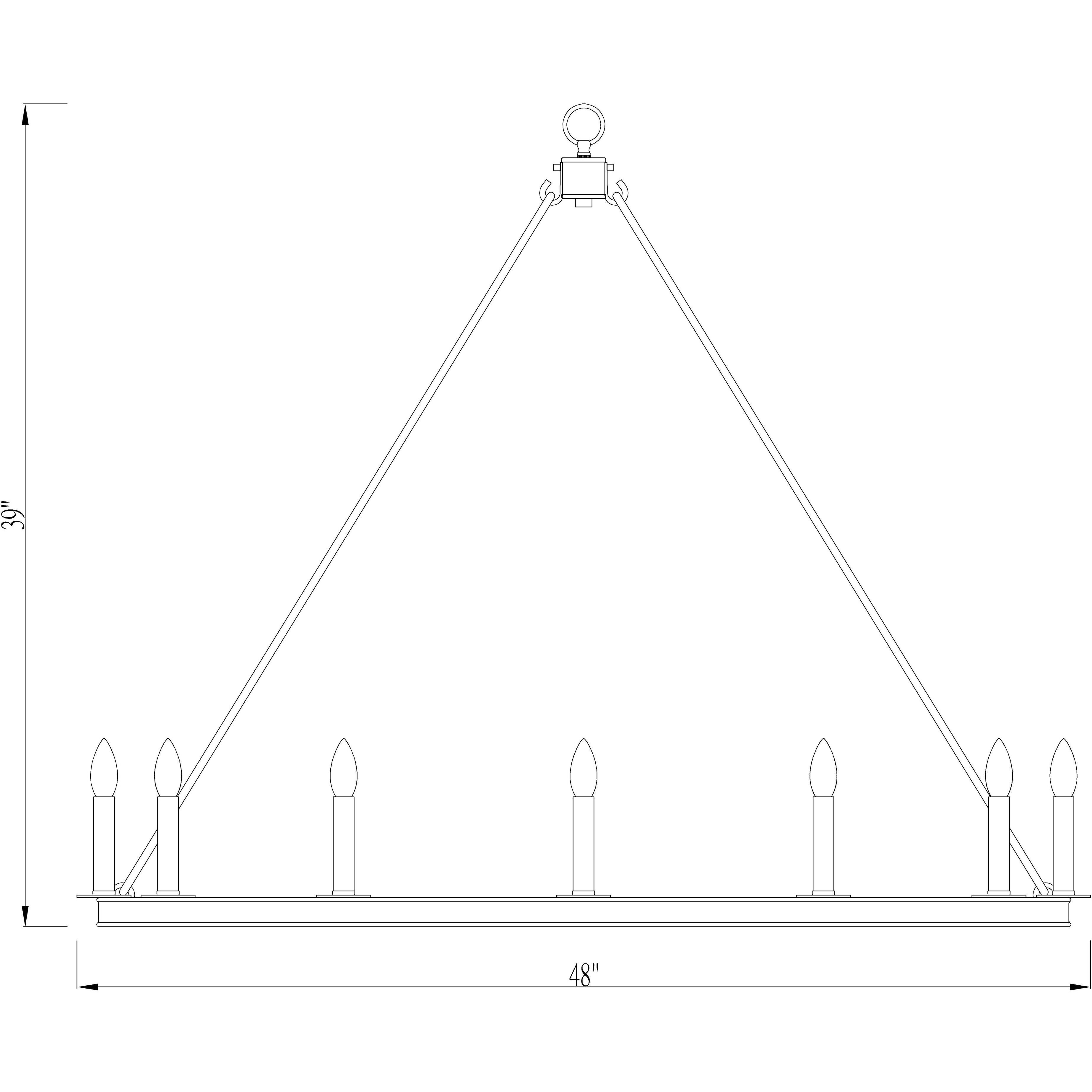 Barclay 12 Light 48 inch Matte Black Chandelier Ceiling Light