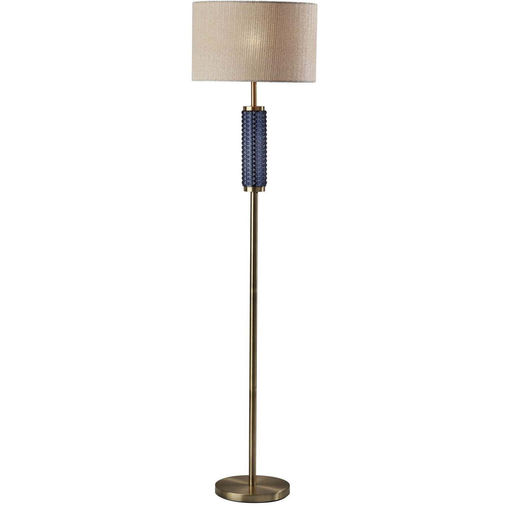 Blue and gold floor lamp on sale