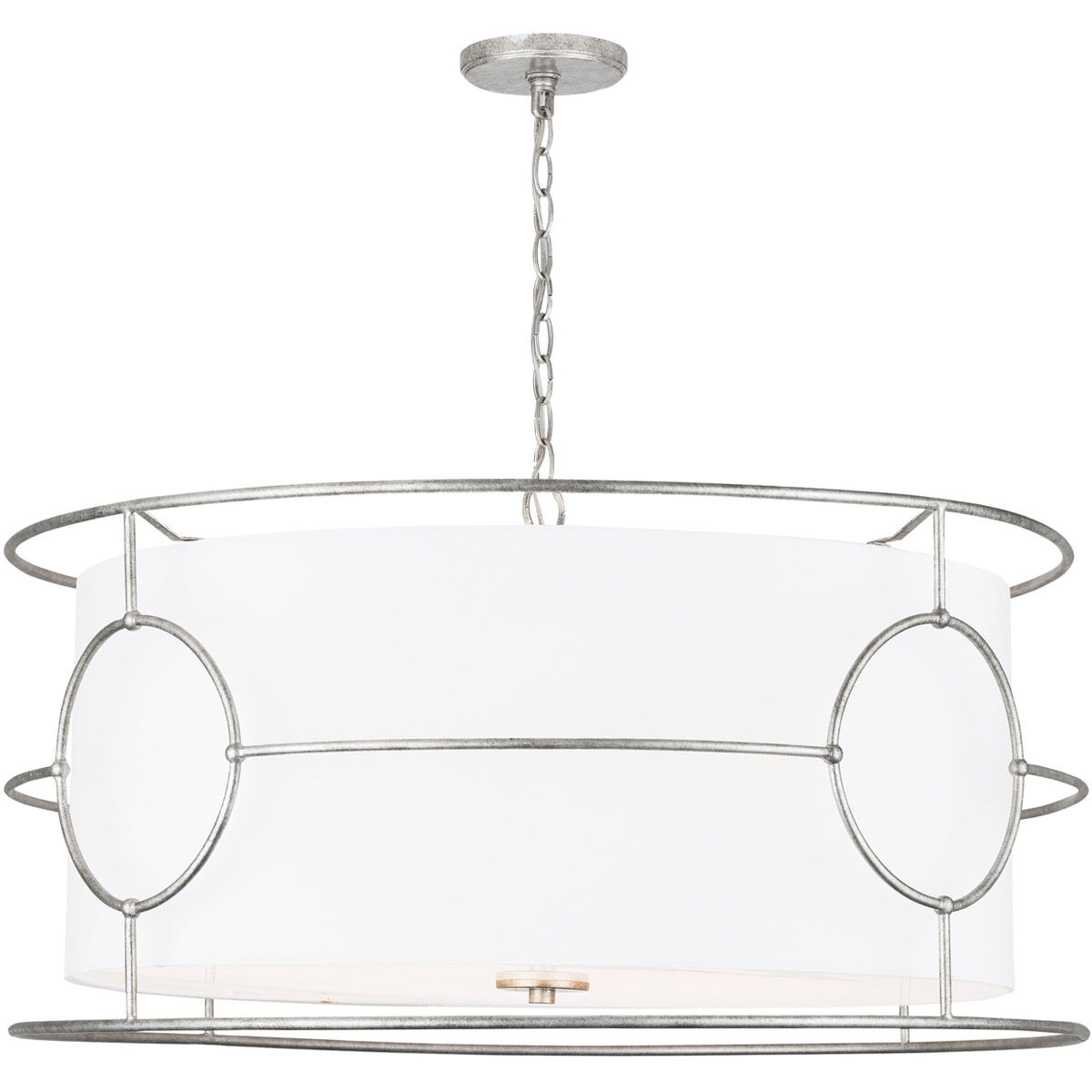 Oran 6 Light 32 inch Antique Silver Pendant Ceiling Light