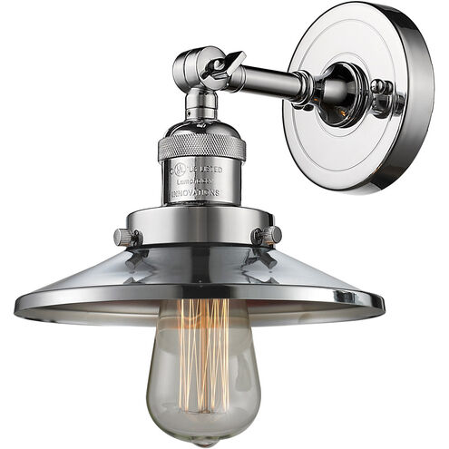 Franklin Restoration Railroad 1 Light 8 inch Polished Chrome Semi-Flush Mount Ceiling Light, Franklin Restoration