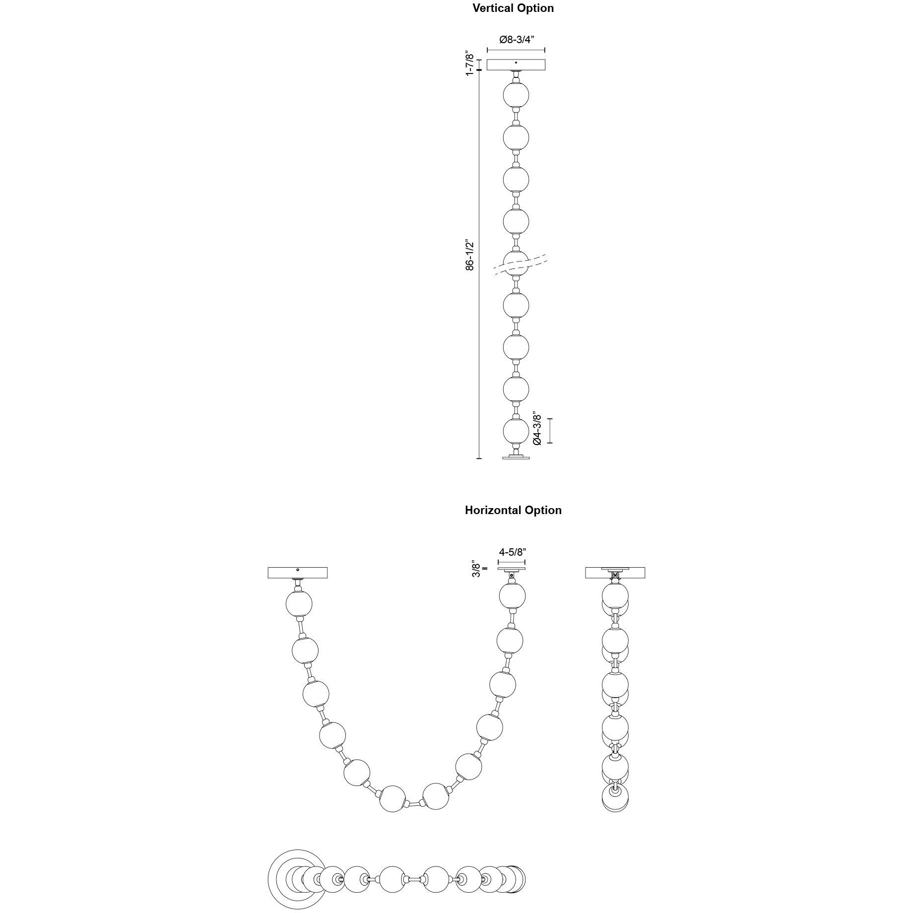 Marni Pendant Ceiling Light in Polished Nickel