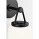 Richard June Liora 1 Light 5.21 inch Aged Iron Wall Sconce Wall Light in LED