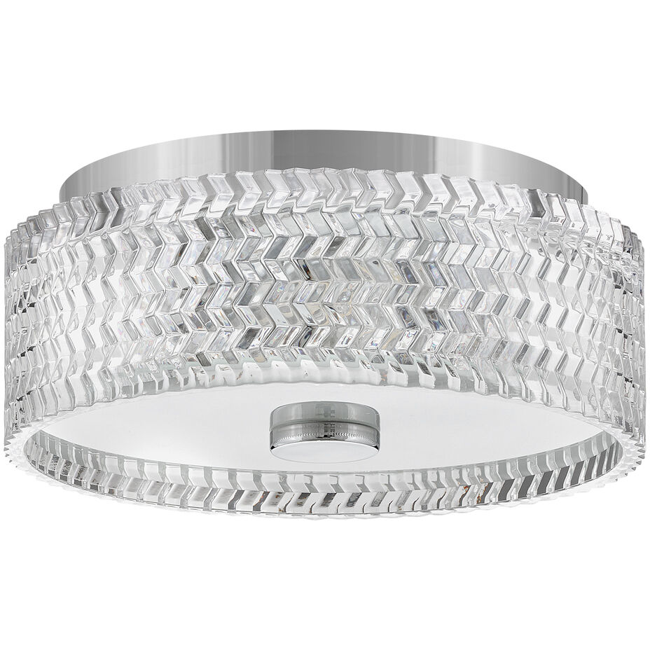 Elle 2 Light 12 inch Chrome Bath Light Wall Light, Flush Mount