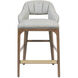 Inga 34 inch Morel Brown and Brushed Brass and Greenlight Powder Counter Stool