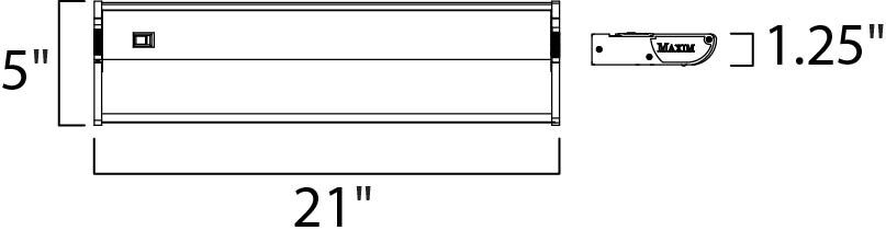 CounterMax MX-X12 120 Xenon 21 inch Metallic Bronze Under Cabinet