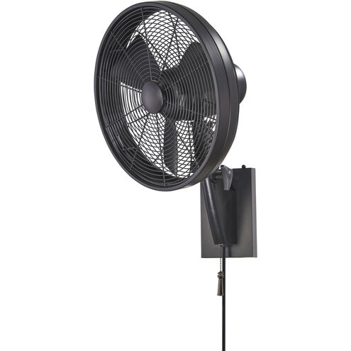 Anywhere 15 inch Matte Black with Black Blades Outdoor Oscillating Fan