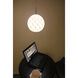 Sirena 1 Light 7.9 inch Matte Chrome Pendant Ceiling Light in White Glass