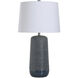 StyleCraft Home Collection Galey 30 inch 100.00 watt Navy Blue and White Table Lamp Portable Light  L318046DS - Open Box