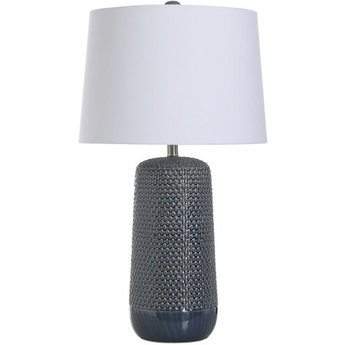 Galey 30 inch 100.00 watt Navy Blue and White Table Lamp Portable Light