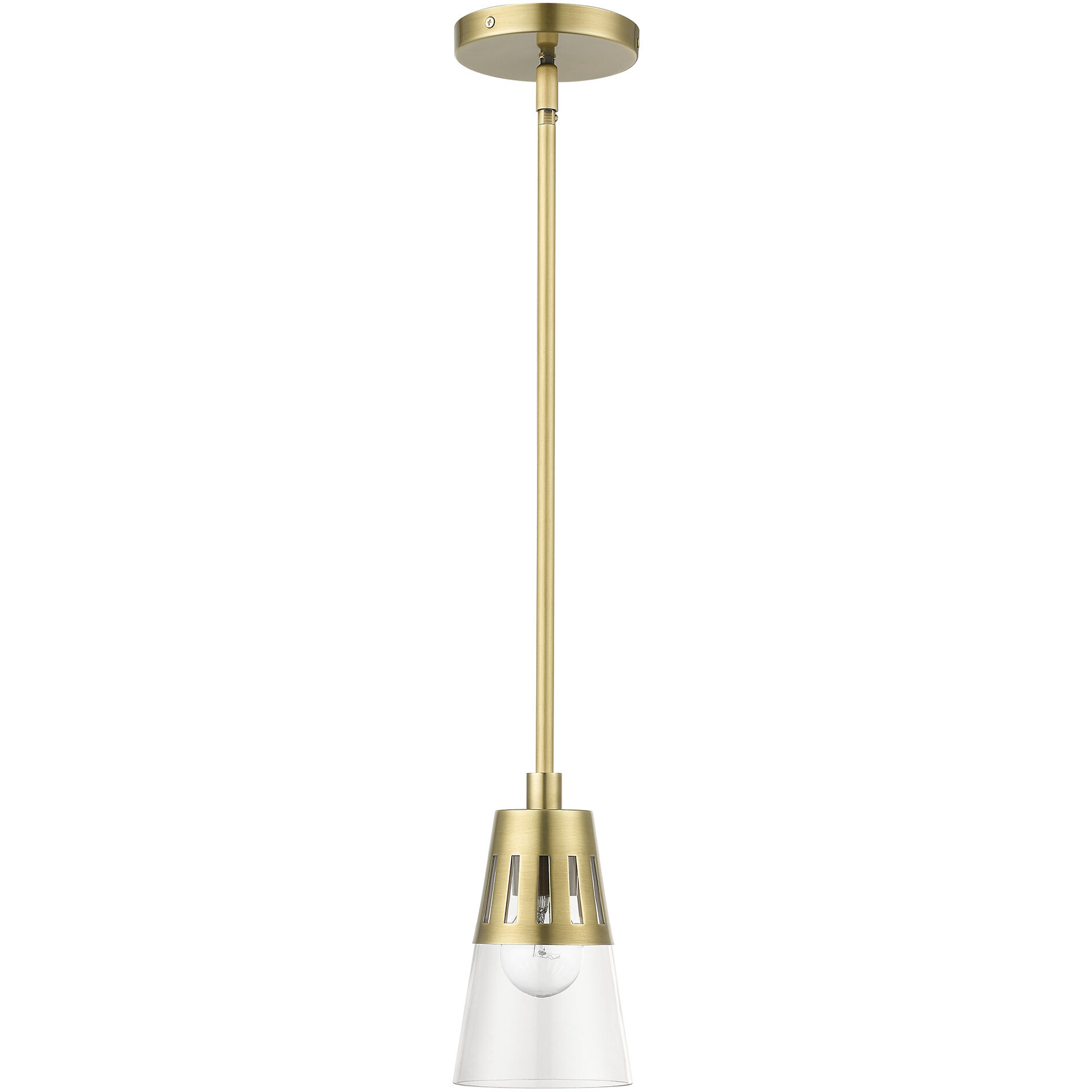 Bennington 1 Light 5.13 inch Natural Brass Mini Pendant Ceiling Light