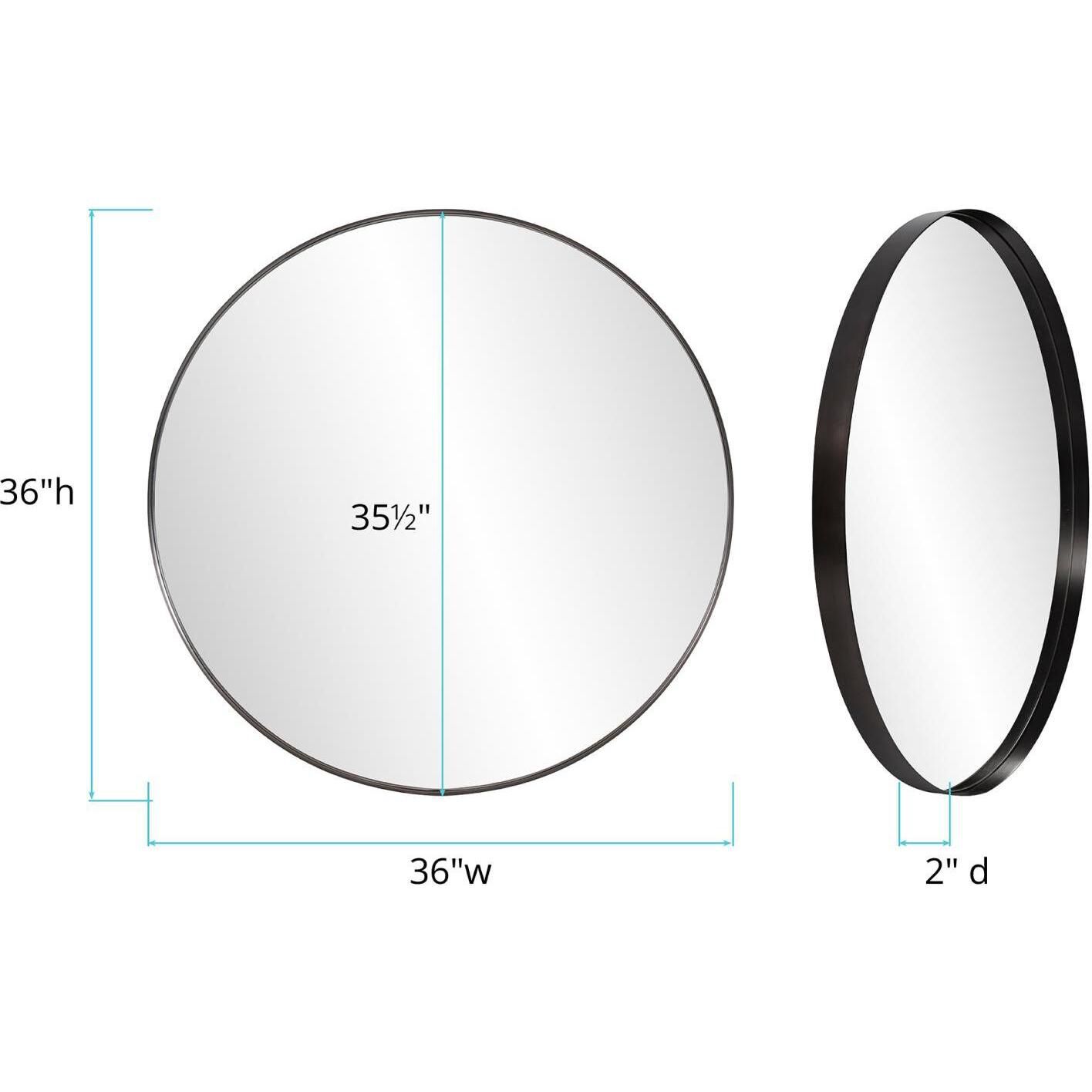 Steele 36 X 36 inch Black Mirror