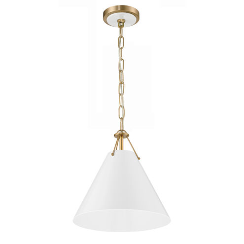 Xavier 1 Light 12 inch Vibrant Gold Mini Pendant Ceiling Light