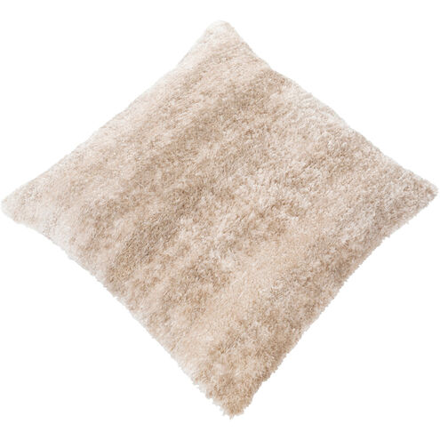 Flokati 27 X 27 inch Beige/Light Gray/Ivory Pillow Cover, Square