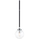 Particles 1 Light 6 inch Black and Chrome Pendant Ceiling Light in Chrome and Clear