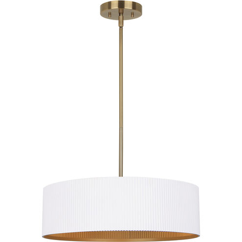 Rexton 3 Light 17 inch Matte White and Gold Chandelier Ceiling Light