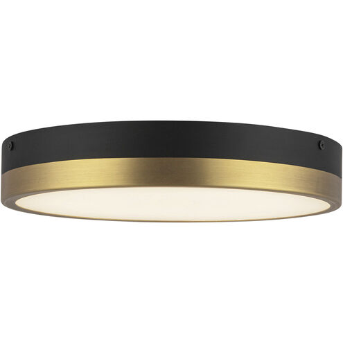 Alora Mood Adelaide LED 11.13 inch Aged Gold and Matte Black Flush Mount Ceiling Light