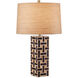 Aarna 26.5 inch 150 watt Natural/Black Table Lamp Portable Light