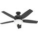 Newsome 52 inch Matte Black with Dark Gray Oak/Matte Black Blades Ceiling Fan