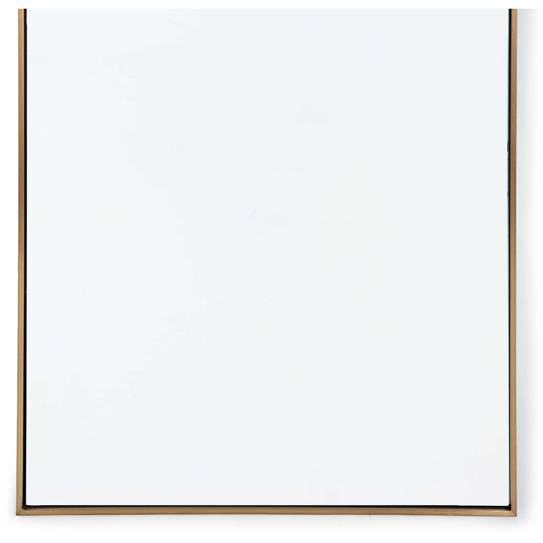 Hanging 44 X 28 inch Natural Brass Mirror, Rectangle