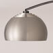 Half Dome 1 Light 5 inch Black Nickel Wall Mounted Arc Lamp Wall Light in Satin Nickel Steel