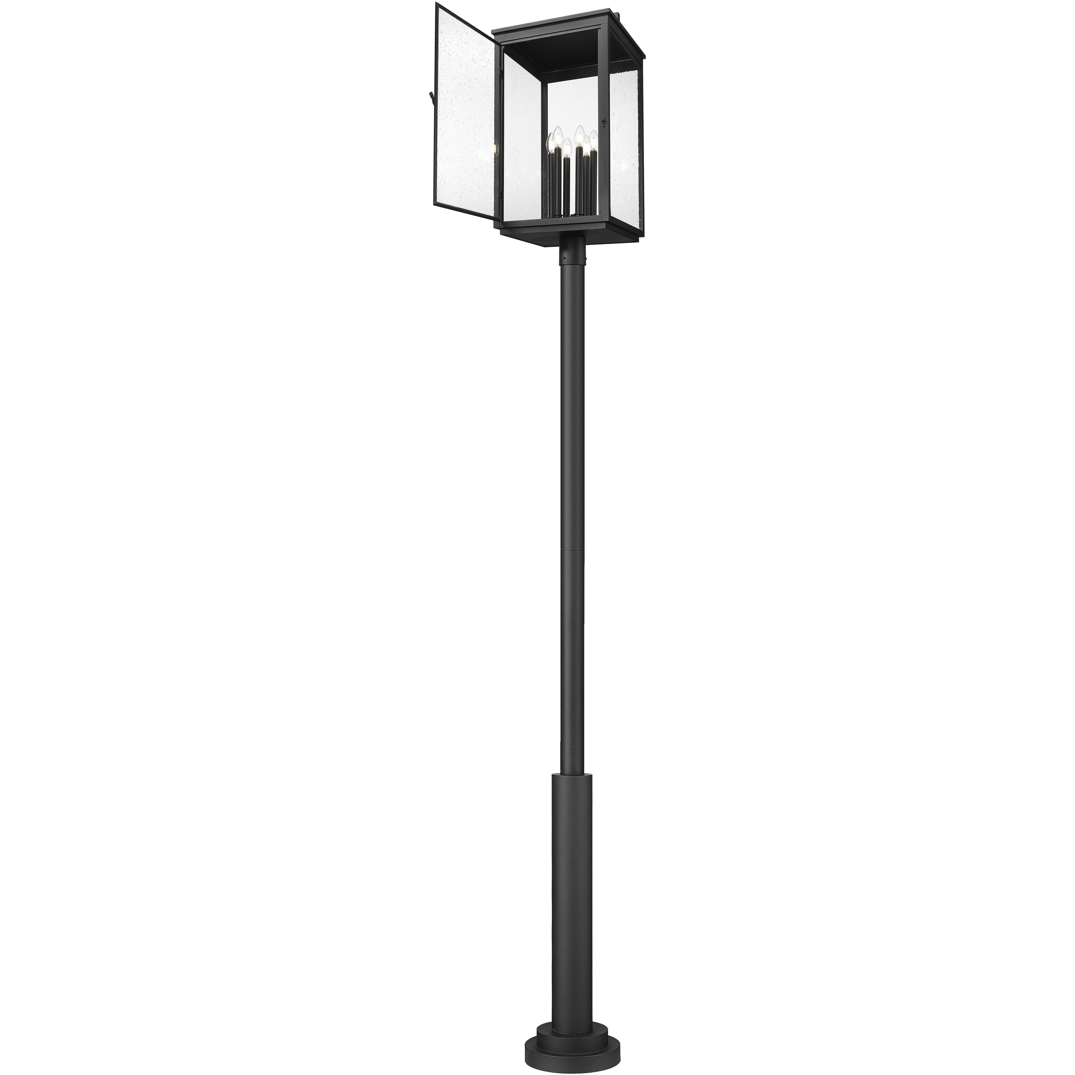 Hartwell 6 Light 127.25 inch Sand Black Outdoor Post Mounted Fixture