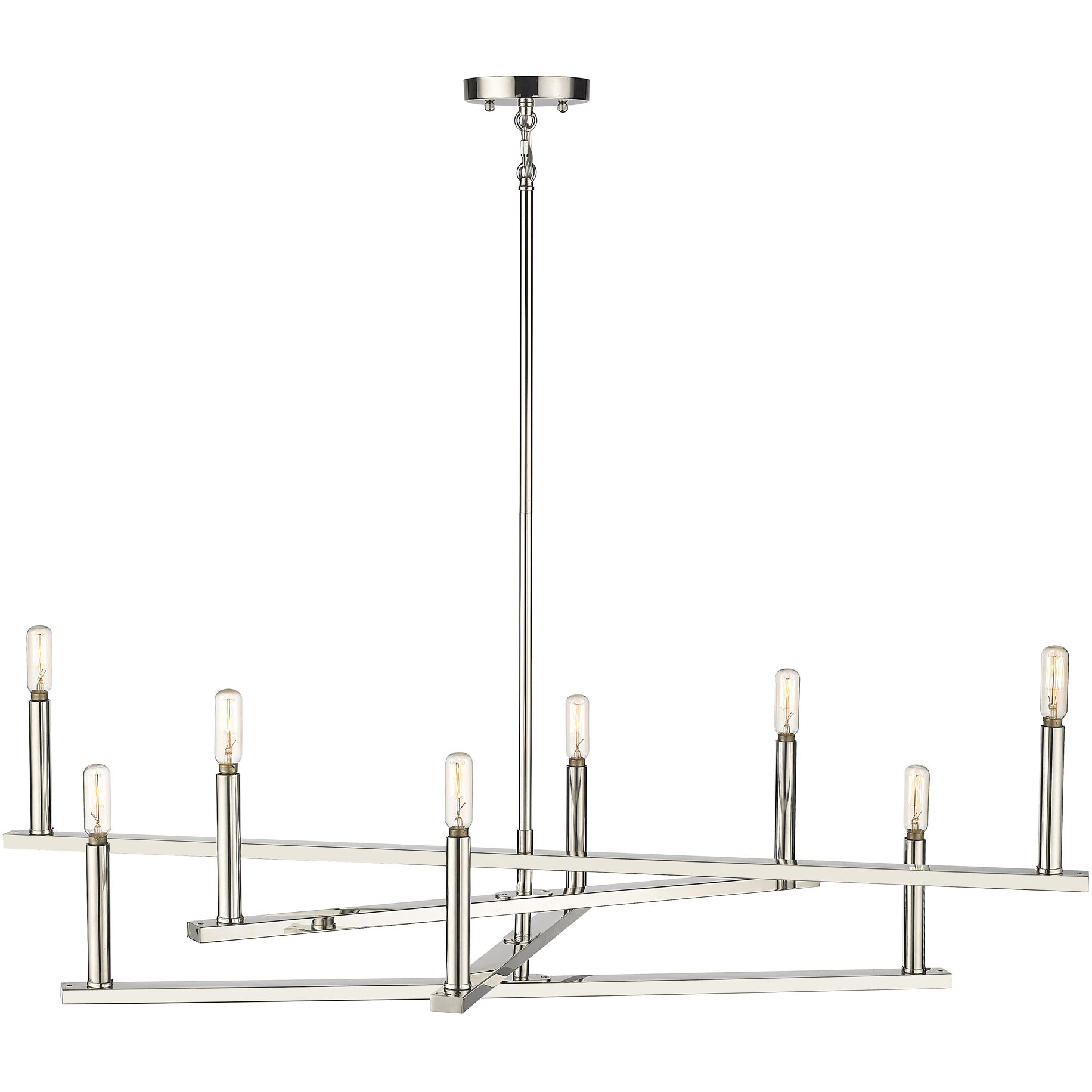 Hale 8 Light 42 inch Polished Nickel Chandelier Ceiling Light