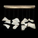 Elevate LED 50 inch Gold Pendant Ceiling Light in Gold Leaf, Blank Pages Studio Glass