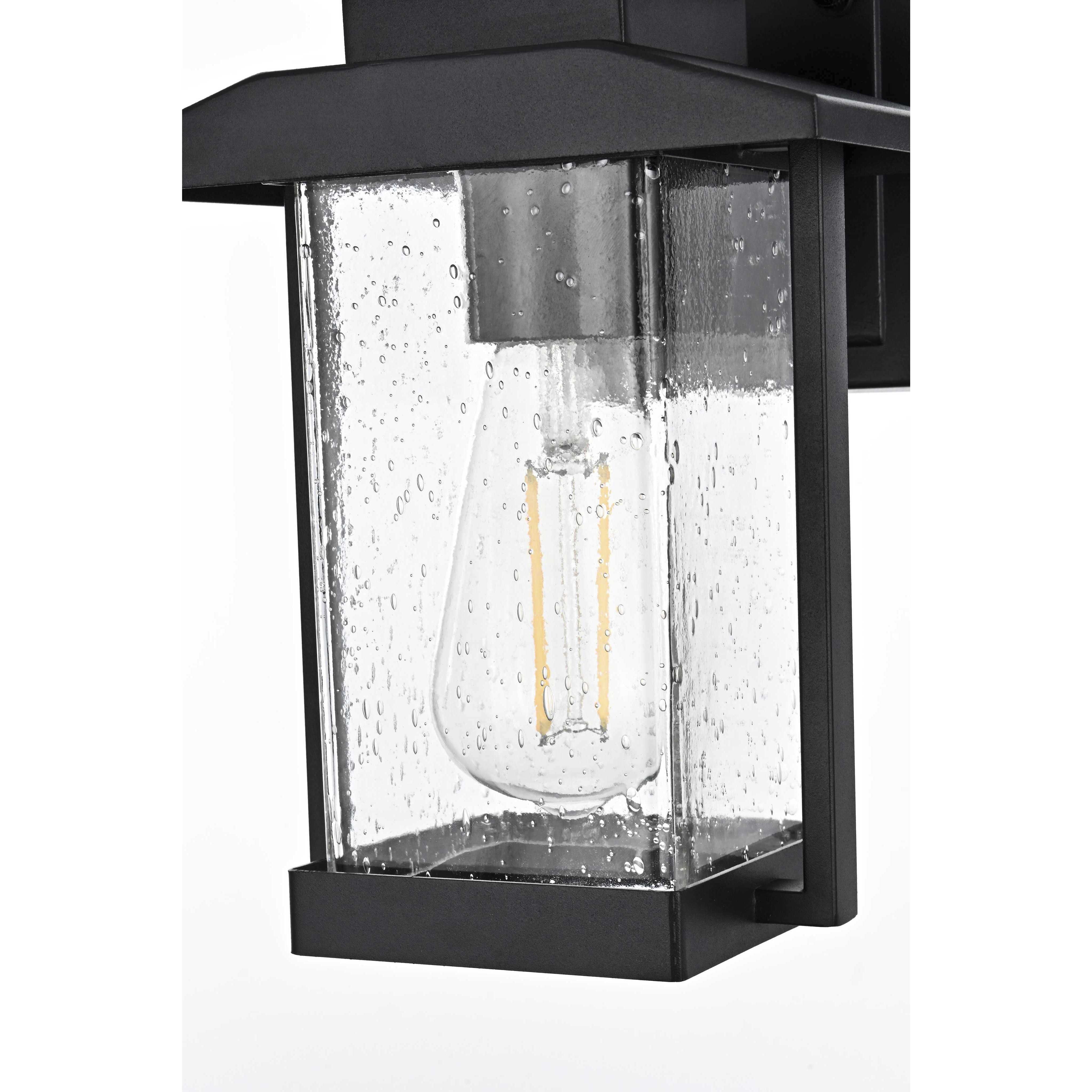 Tioga 1 Light 12 inch Black Outdoor Wall Sconce