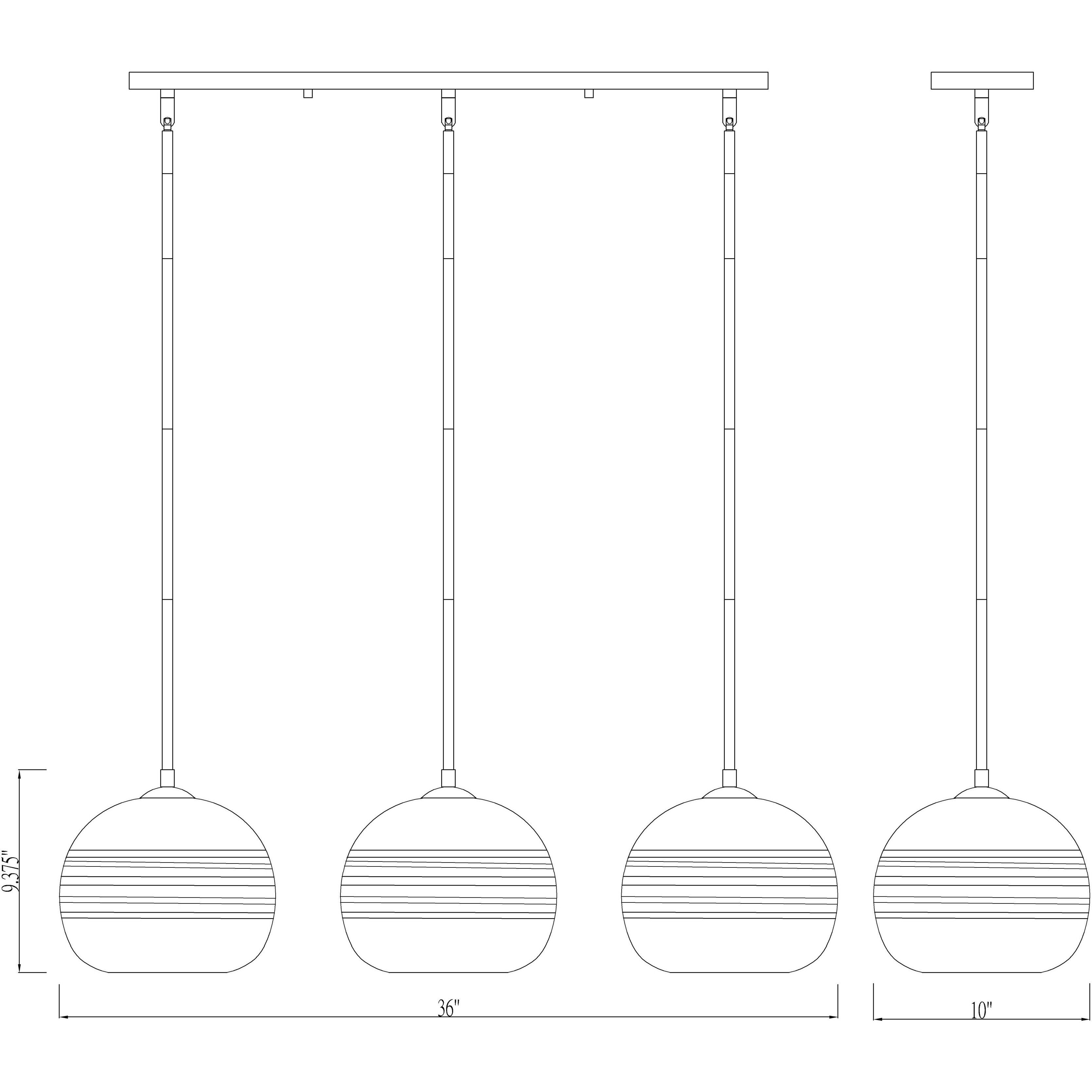 Harmony 3 Light 36 inch Brushed Nickel Linear Chandelier Ceiling Light