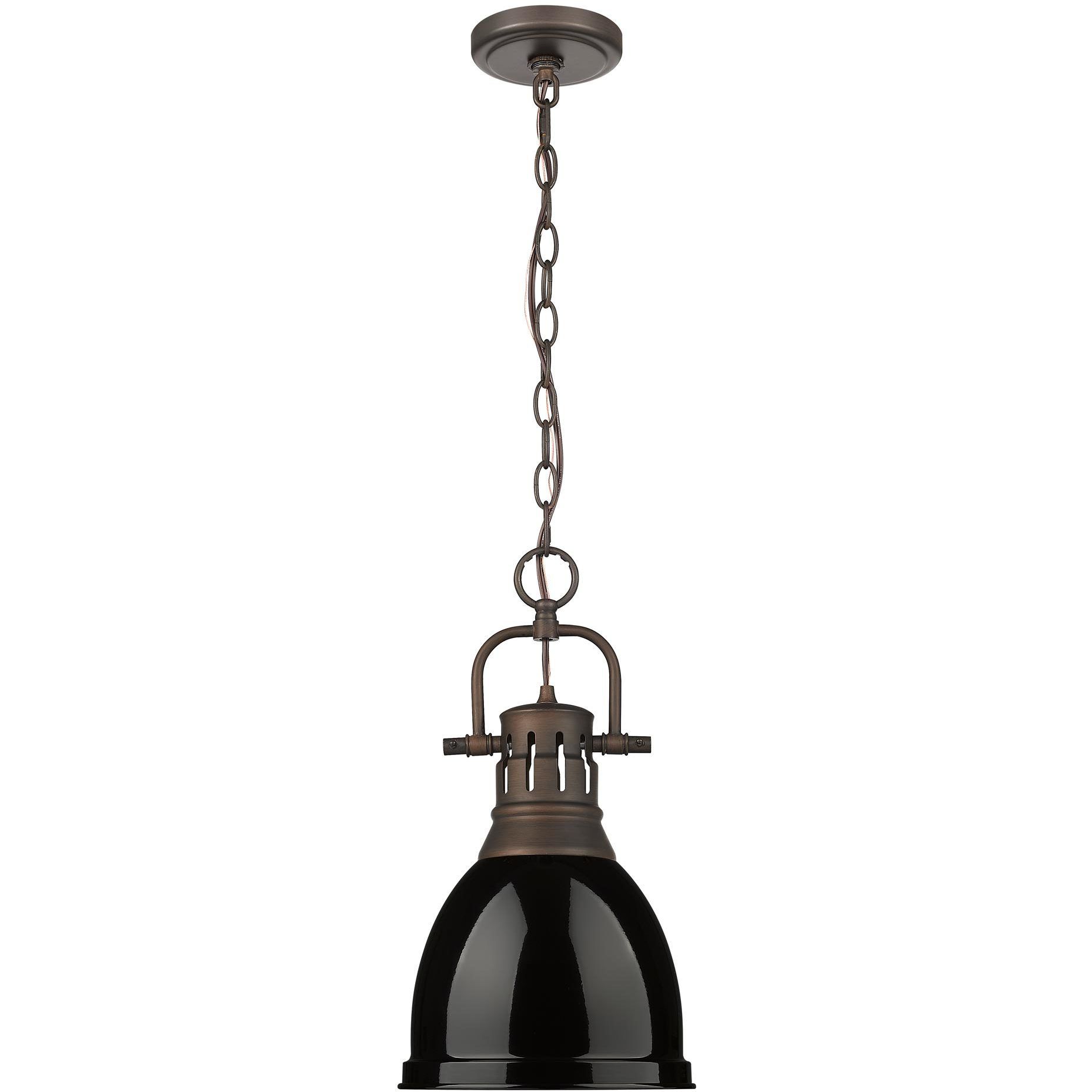 Yep Duncan 1 Light 8.88 inch Rubbed Bronze Pendant Ceiling Light in Black