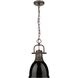 Yep Duncan 1 Light 8.88 inch Rubbed Bronze Pendant Ceiling Light in Black
