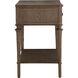 Andrea 33.25 X 28.25 inch Satin Oak and Antique Bronze Nightstand