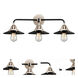 Nouveau 2 Railroad 3 Light 26 inch Black Polished Nickel Bath Vanity Light Wall Light in Matte Black