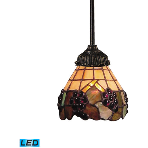 Elmer LED 6 inch Tiffany Bronze Mini Pendant Ceiling Light