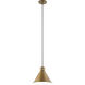 Zailey 1 Light 11 inch Natural Brass Pendant Ceiling Light