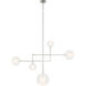 AERIN Linnea LED 56.5 inch Polished Nickel Chandelier Ceiling Light in Soft Etched Glass