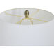 Opulence 30 inch 100 watt Opulence Gold and Off-White Table Lamp Portable Light