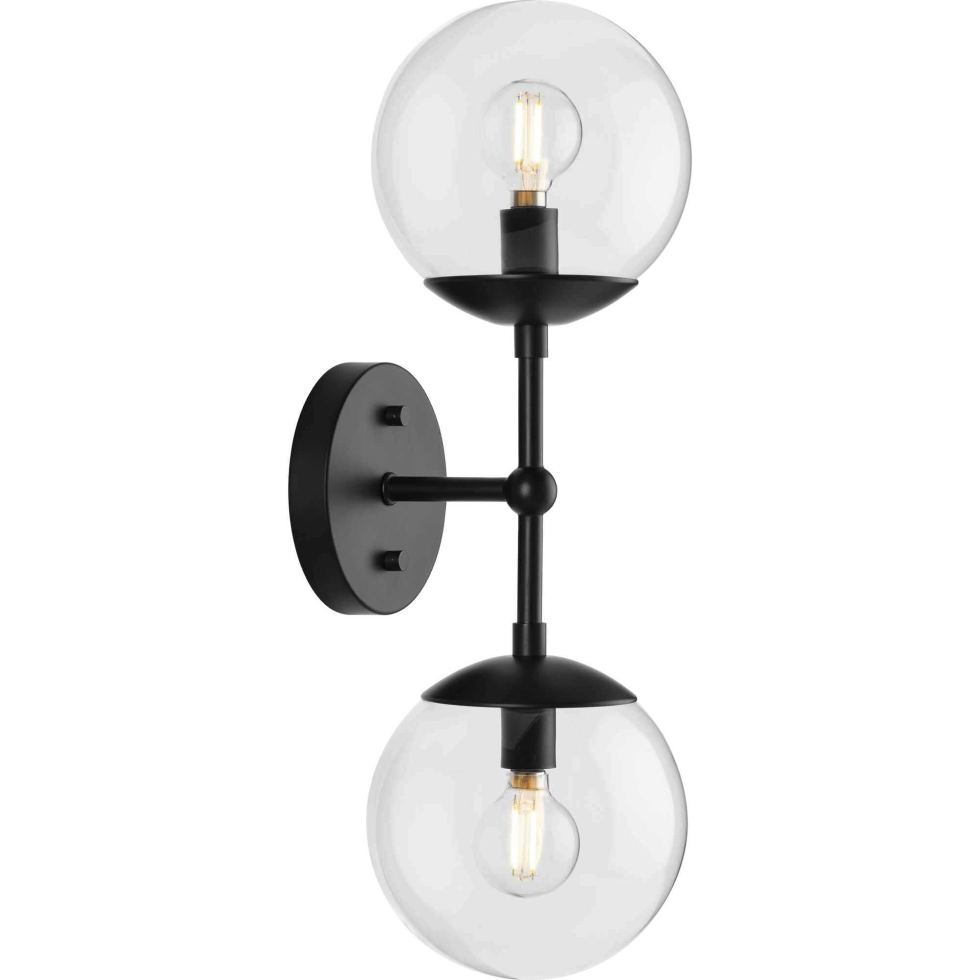 Atwell 2 Light 6.75 inch Matte Black Wall Sconce Wall Light