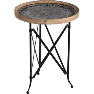 Classic 18.9 inch Natural and Black Side Table