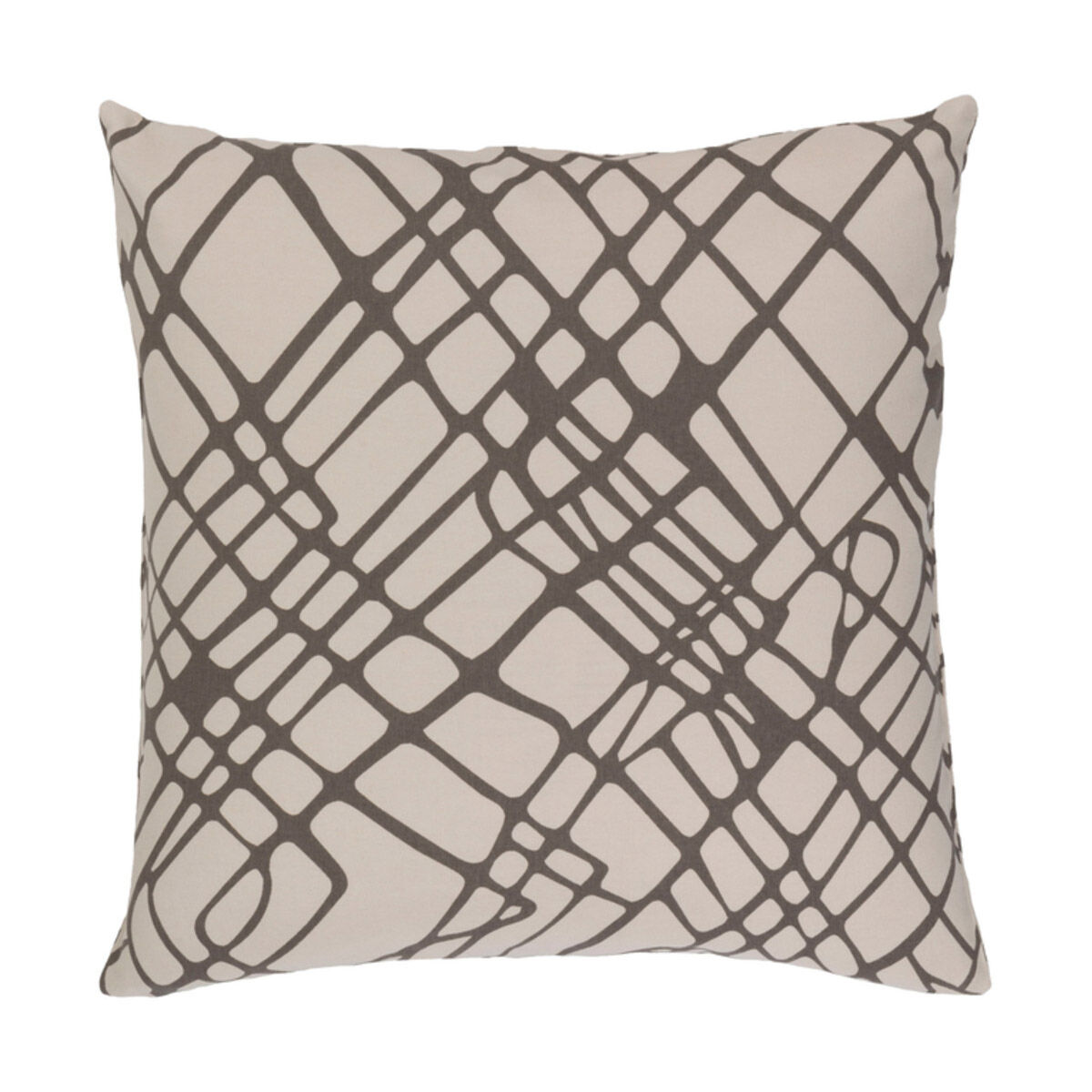 Somerset 20 X 20 inch Camel and White Throw Pillow