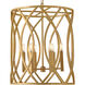 Leona 6 Light 22 inch Distressed Brass Drum Chandelier Ceiling Light