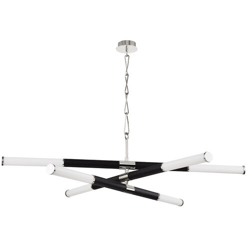 Huntington LED 60 inch Polished Nickel/Black Chandelier Ceiling Light