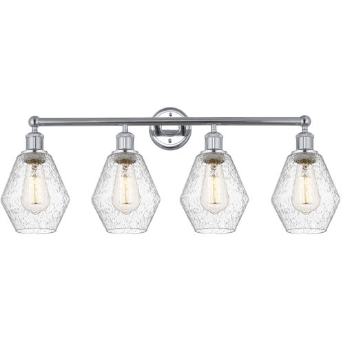 Edison Cindyrella 4 Light 33 inch Polished Chrome Bath Vanity Light Wall Light in Seedy Glass